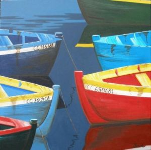 Voir le détail de cette oeuvre: Barques colorées